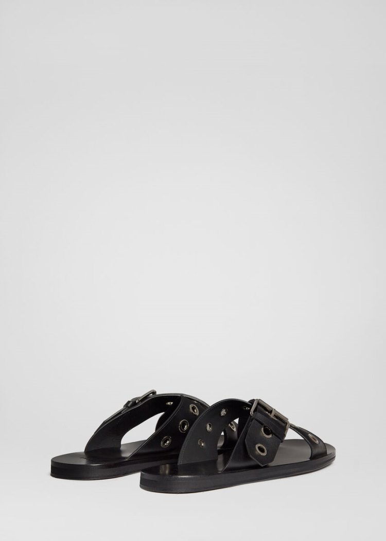 Versace Greek Sandals σανδαλια ανδρικα μαυρα | V68MXV0
