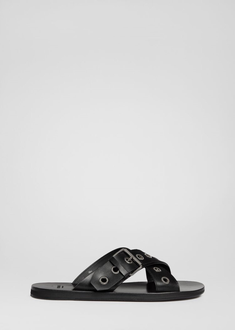 Versace Greek Sandals σανδαλια ανδρικα μαυρα | V68MXV0