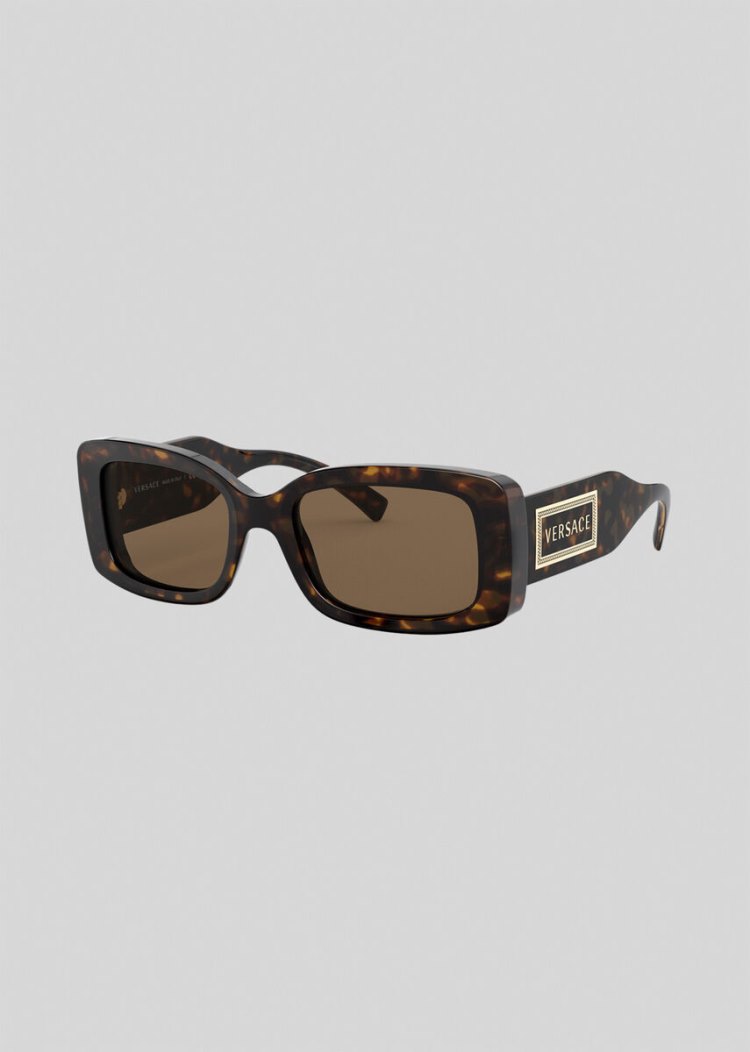 Versace Havana 90s Vintage Logo γυαλια ηλιου γυναικεια καφε | MRHVHP1