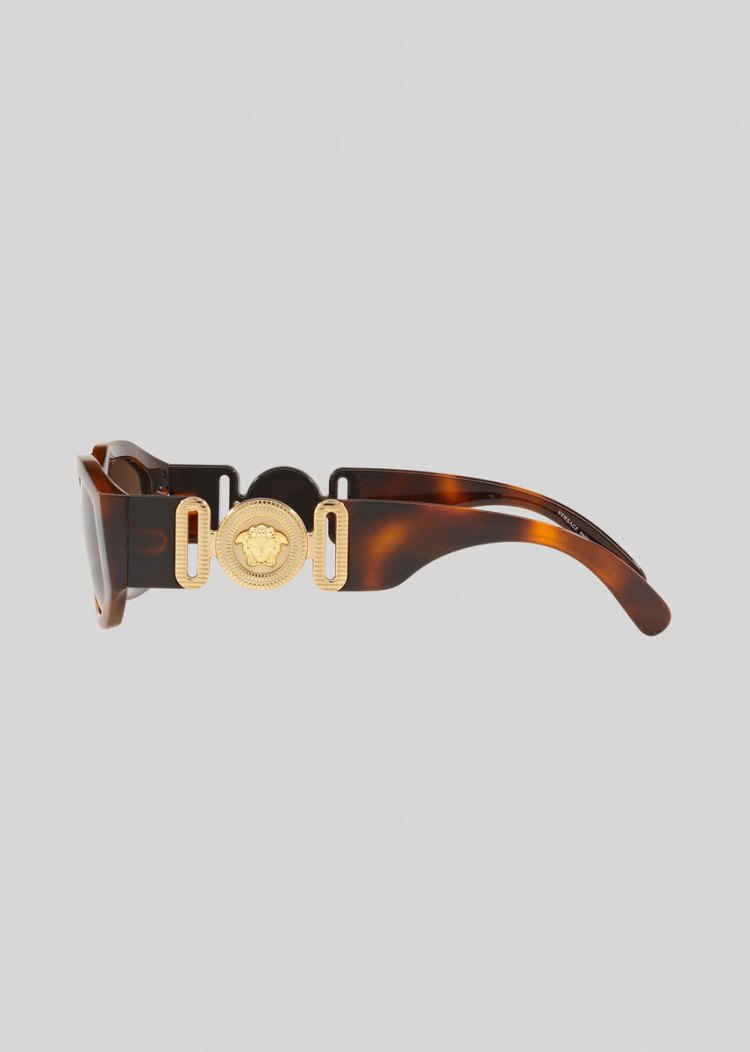 Versace Havana Medusa Biggie γυαλια ηλιου ανδρικα καφε | Z46D4UH