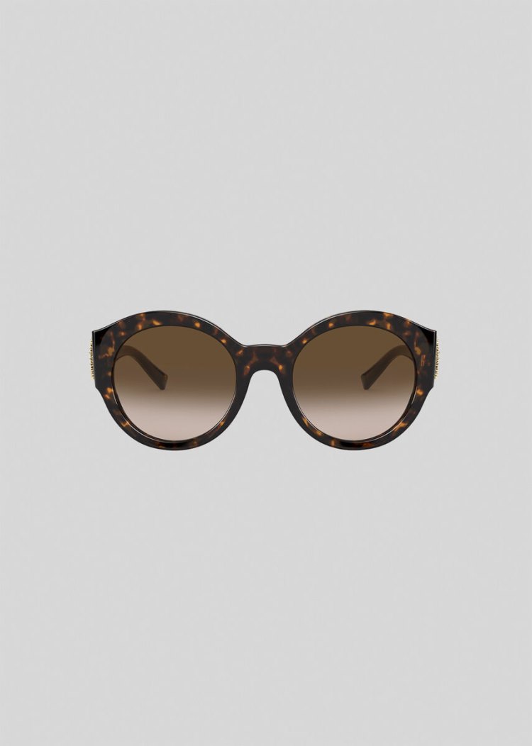 Versace Havana Round Medusa Crystal γυαλια ηλιου γυναικεια καφε | UFS90F3