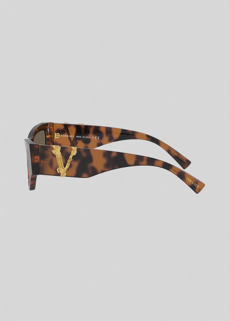 Versace Havana Virtus Cat-Eye γυαλια ηλιου γυναικεια καφε | AJWJXO5