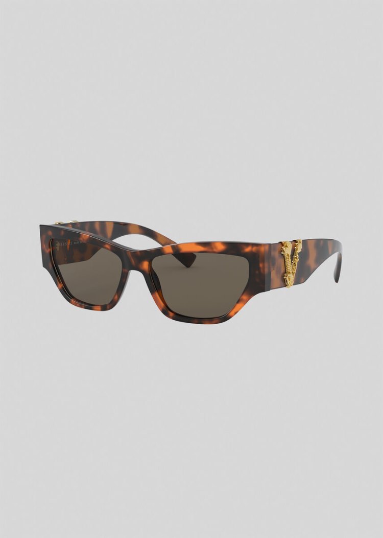 Versace Havana Virtus Cat-Eye γυαλια ηλιου γυναικεια καφε | AJWJXO5