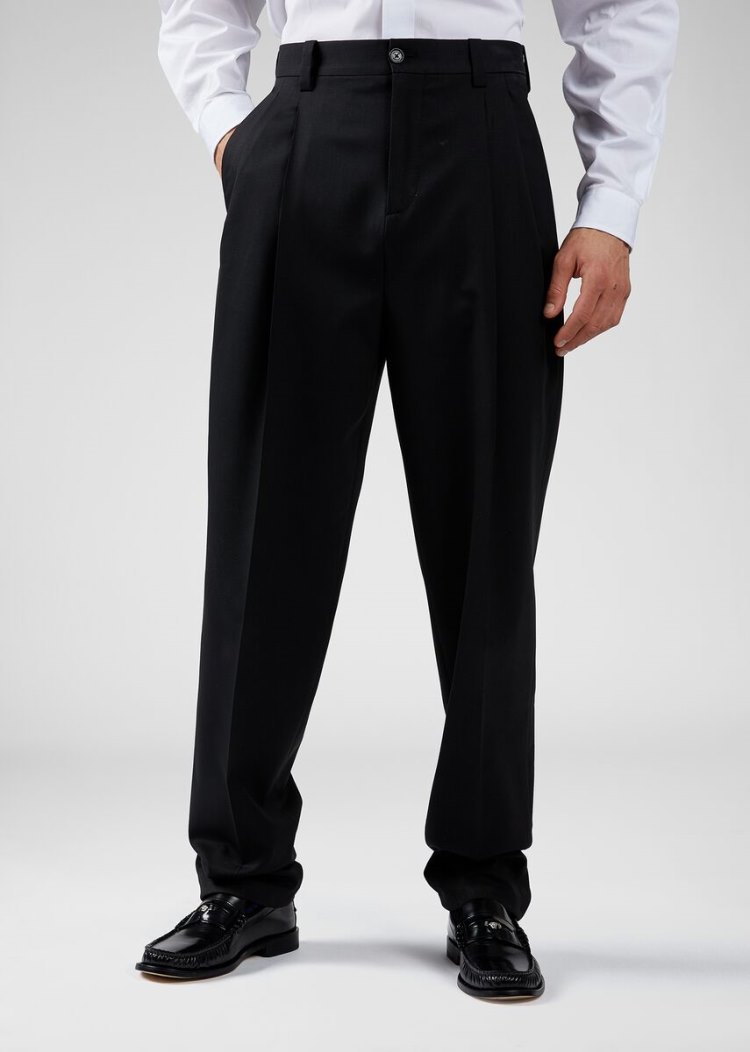 Versace High Waisted Formal Trousers παντελόνι ανδρικα μαυρα | 93DQXOC