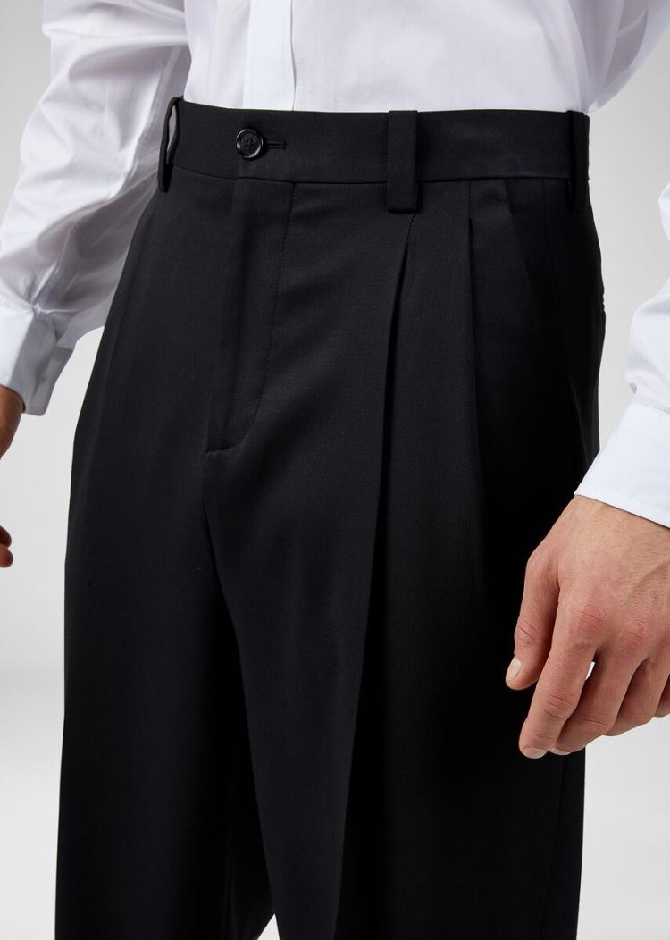 Versace High Waisted Formal Trousers παντελόνι ανδρικα μαυρα | 93DQXOC