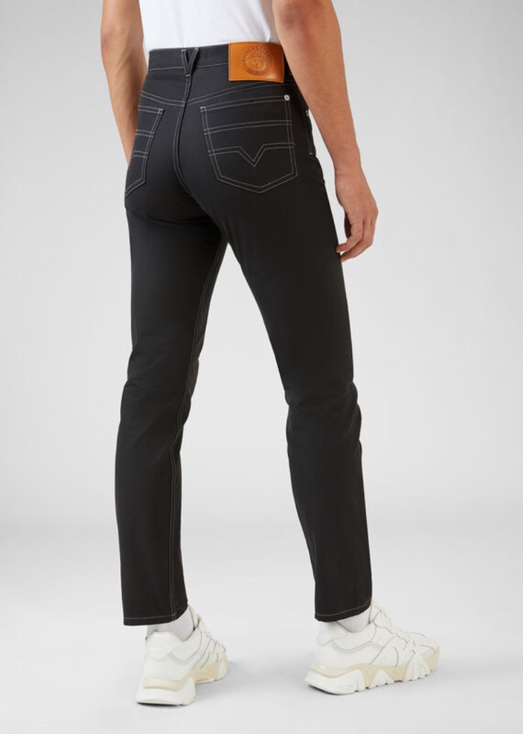 Versace High Waisted Jeans τζιν παντελονι ανδρικα μαυρα | HFZ5H50