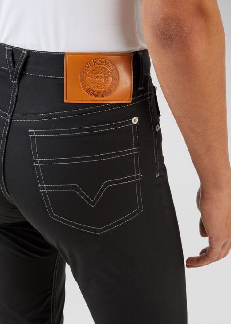 Versace High Waisted Jeans τζιν παντελονι ανδρικα μαυρα | HFZ5H50