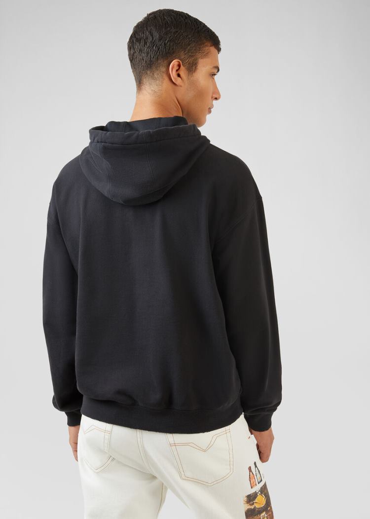 Versace Home Signature Hoodie Φούτερ ανδρικα μαυρα | H5OLOVA