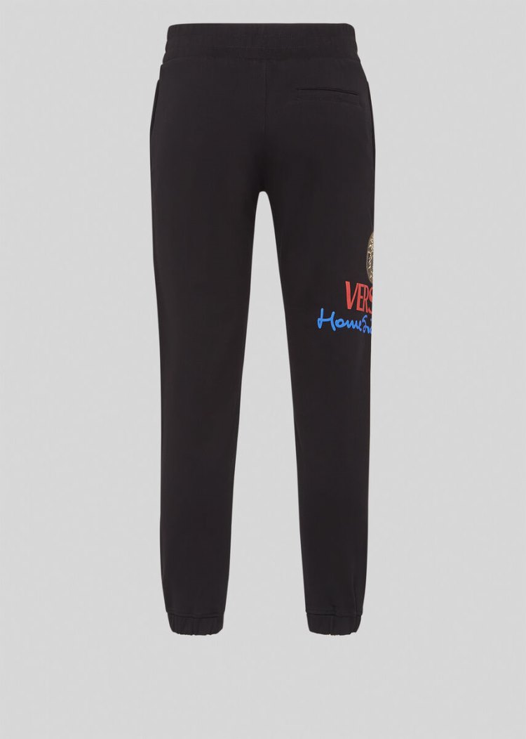 Versace Home Signature Logo Trackpants παντελόνι ανδρικα μαυρα | FSQ30K5