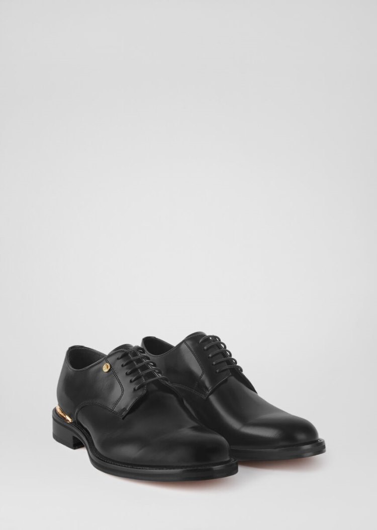Versace Hyperion δαντελα Up Shoes παπουτσια με κορδονια ανδρικα μαυρα | 95E5T37