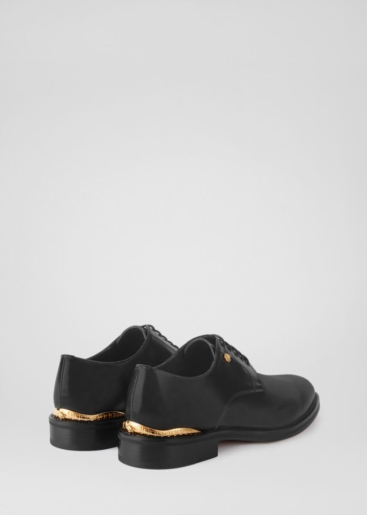 Versace Hyperion δαντελα Up Shoes παπουτσια με κορδονια ανδρικα μαυρα | 95E5T37