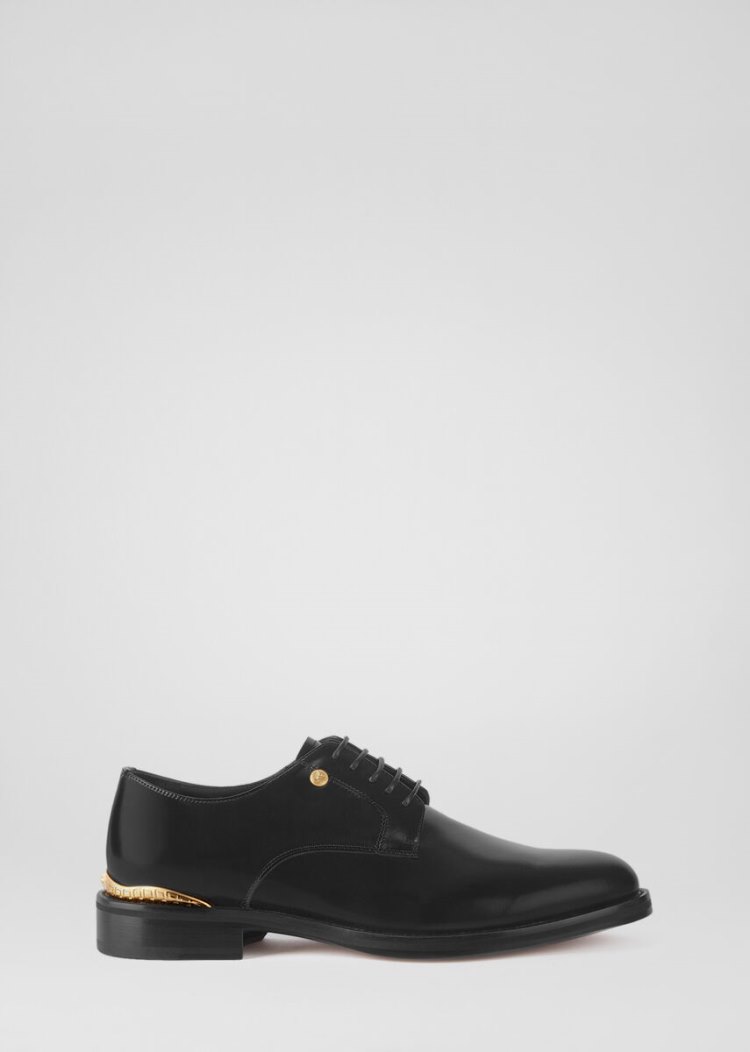 Versace Hyperion δαντελα Up Shoes παπουτσια με κορδονια ανδρικα μαυρα | 95E5T37