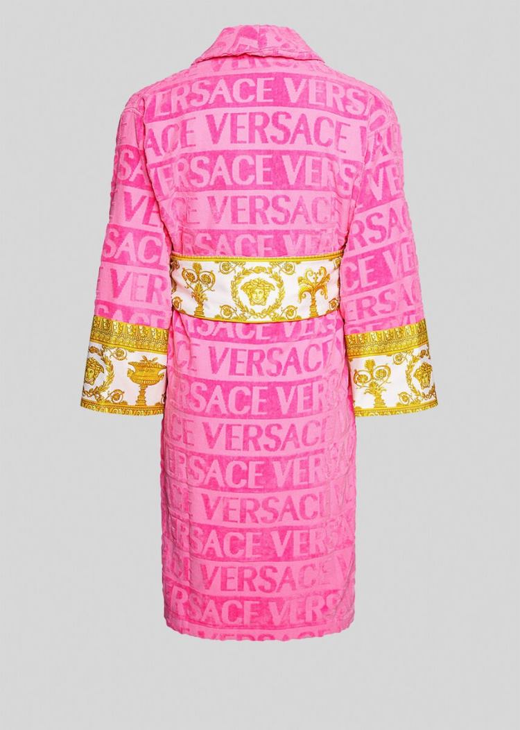Versace I ♡ Baroque Bathrobe Μπουρνούζια ανδρικα ροζ | 39ENBNZ