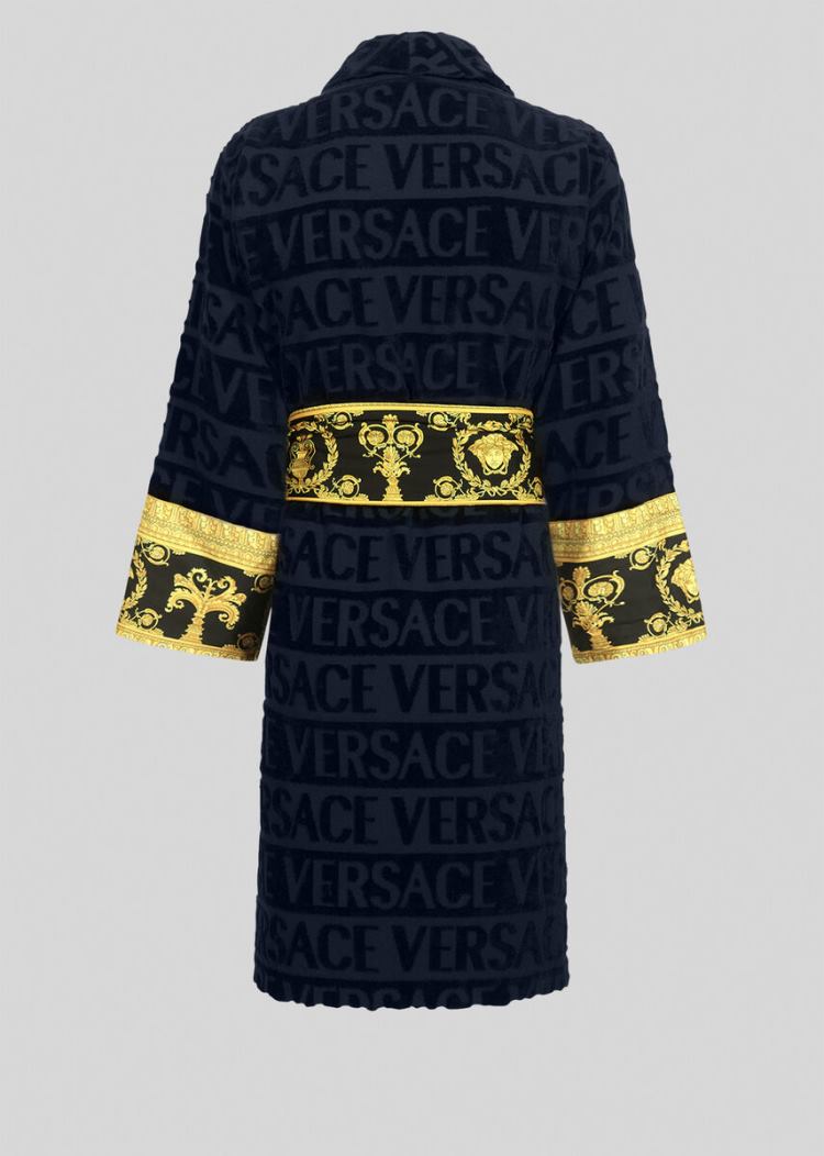 Versace I ♡ Baroque Bathrobe Μπουρνούζια ανδρικα μπλε | BUQ7PC0