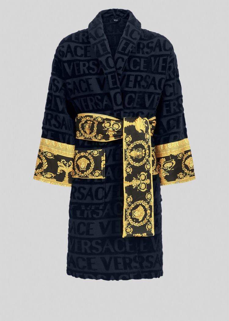 Versace I ♡ Baroque Bathrobe Μπουρνούζια ανδρικα μπλε | BUQ7PC0