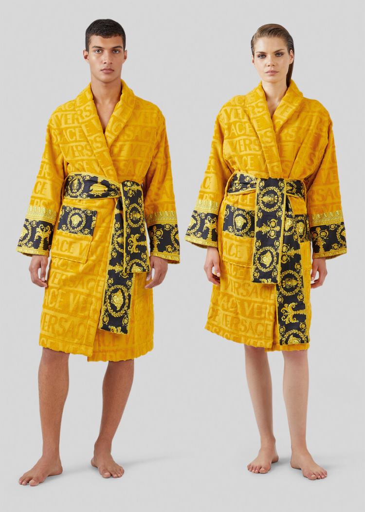 Versace I ♡ Baroque Bathrobe Μπουρνούζια ανδρικα κίτρινα | PNWGNMX