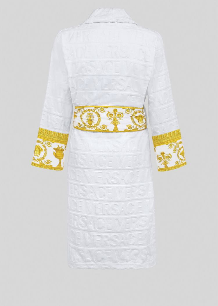 Versace I ♡ Baroque Bathrobe Μπουρνούζια γυναικεια ασπρα | UMCXNZ3