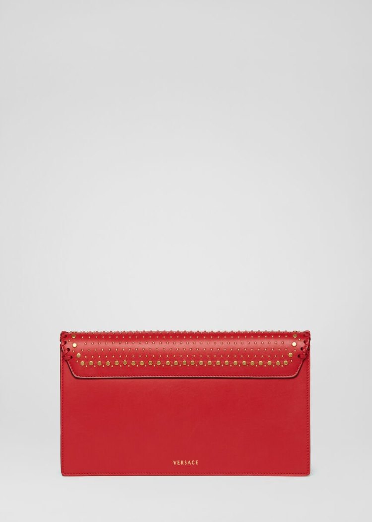 Versace Icon Western Clutch Bag τσάντα clutch γυναικεια κοκκινα χρυσο χρωμα | 8PGZDKX