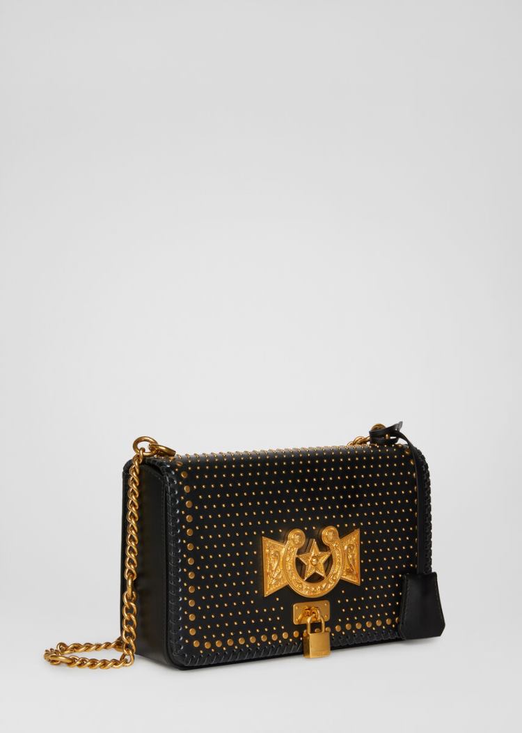 Versace Icon Western Shoulder Bag Icon Bag γυναικεια μαυρα | 8EPOMT5