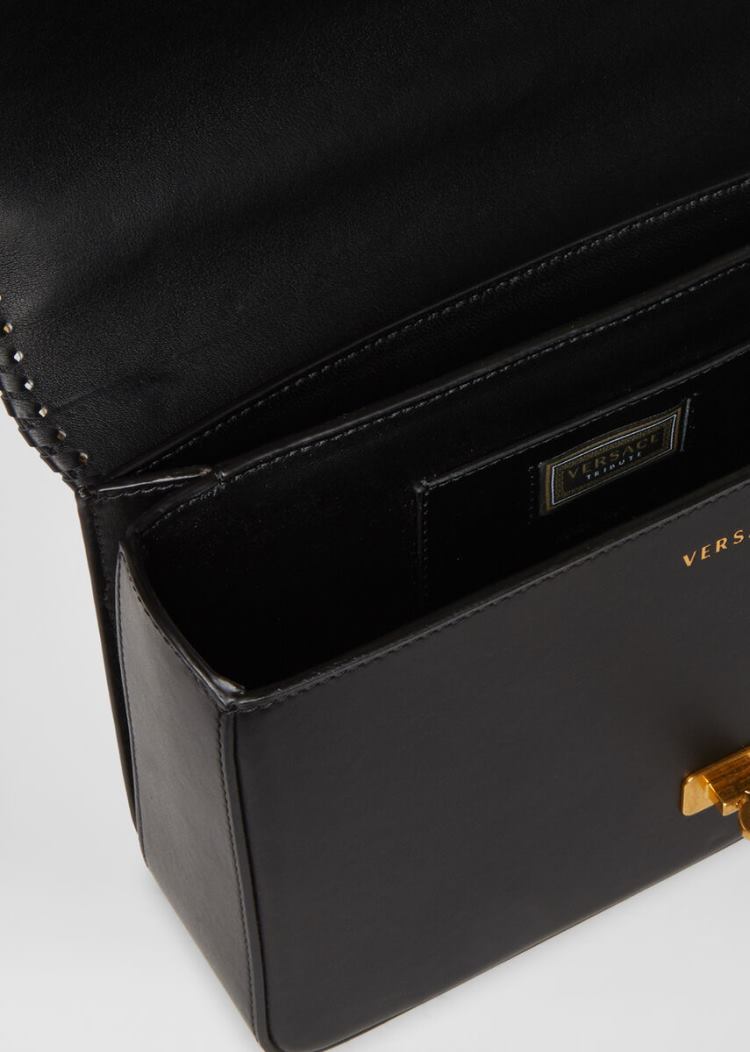 Versace Icon Western Shoulder Bag Icon Bag γυναικεια μαυρα | 8EPOMT5
