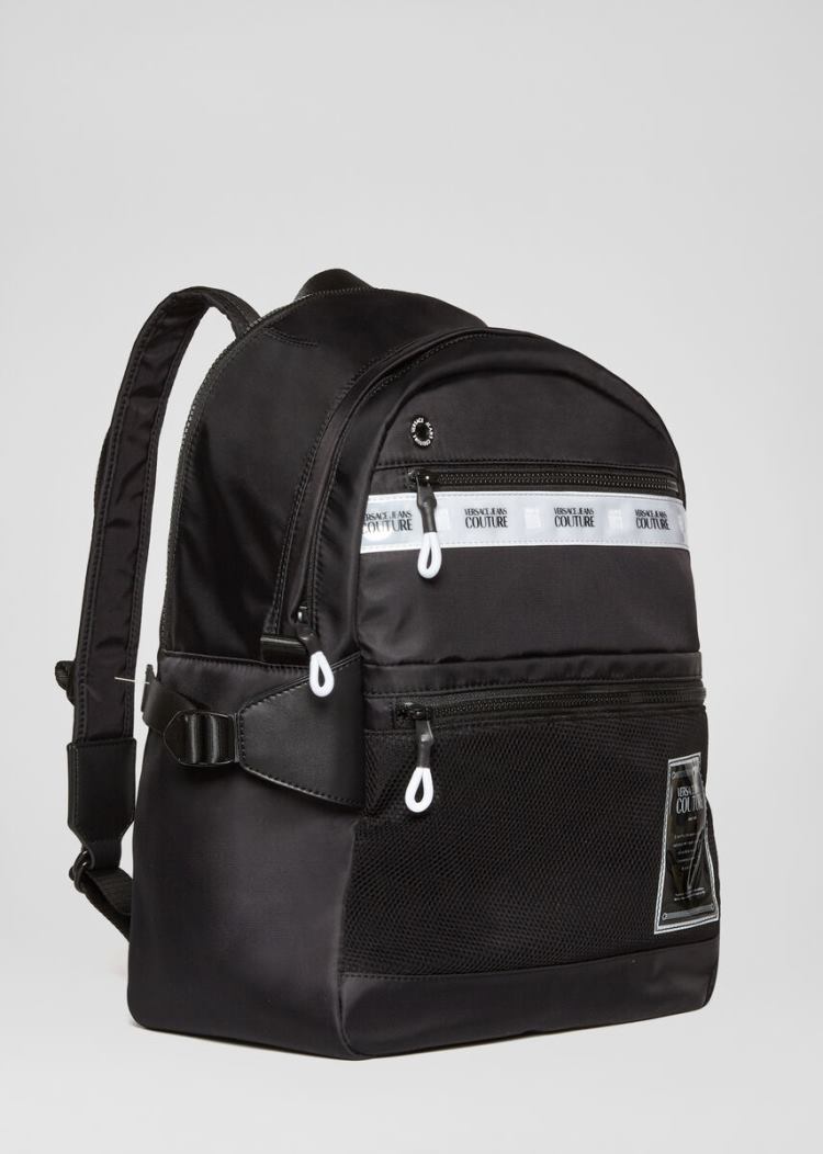 Versace Jeans Couture Backpack With Reflex Stripes σακιδια πλατησ Jeans Couture μαυρα | VJL8XJR