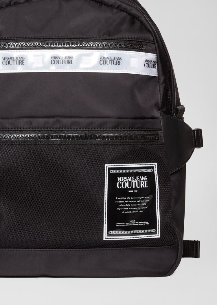 Versace Jeans Couture Backpack With Reflex Stripes σακιδια πλατησ Jeans Couture μαυρα | VJL8XJR
