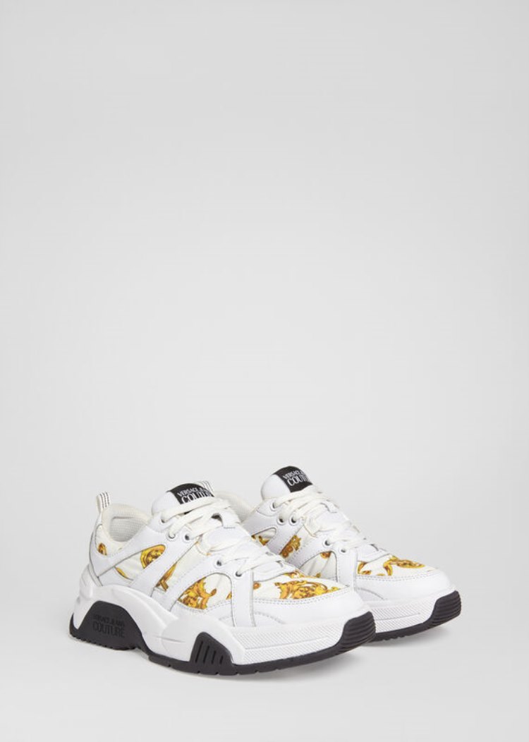 Versace Jeans Couture Baroque Jewels Accent Logo Trainers αθλητικα Jeans Couture ασπρα | PHDG5EA