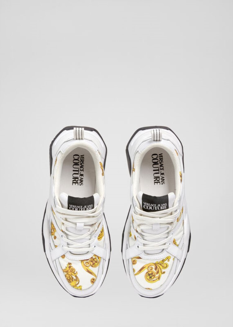 Versace Jeans Couture Baroque Jewels Accent Logo Trainers αθλητικα Jeans Couture ασπρα | PHDG5EA