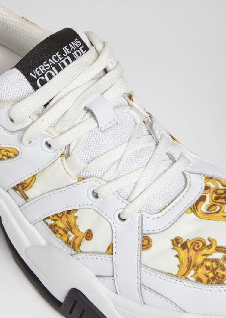 Versace Jeans Couture Baroque Jewels Accent Logo Trainers αθλητικα Jeans Couture ασπρα | PHDG5EA