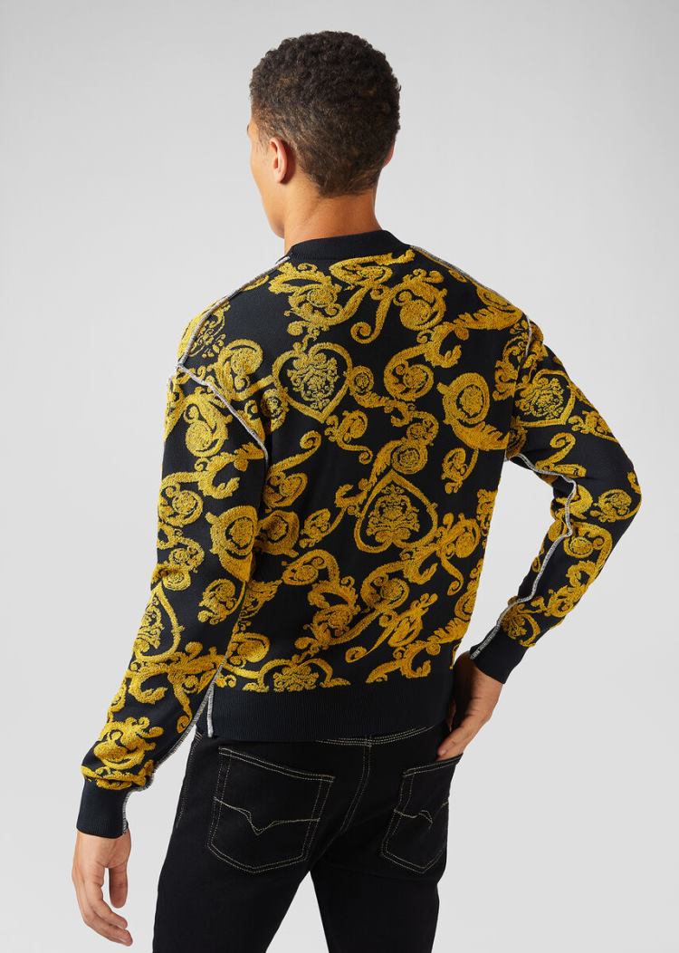 Versace Jeans Couture Baroque Jewels Jacquard πουλοβερ Πουλόβερ Jeans Couture Πολύχρωμο | 0JOKE5Q
