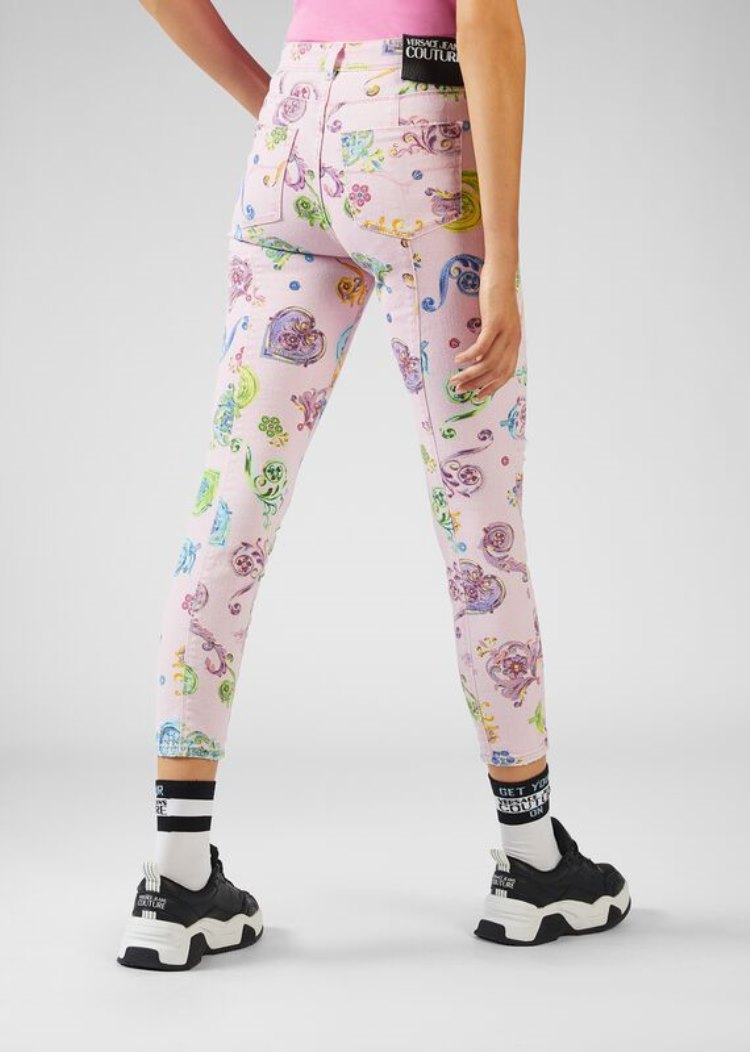 Versace Jeans Couture Baroque Jewels Print Jeans τζιν παντελονι Jeans Couture Πολύχρωμο | X49UKPF