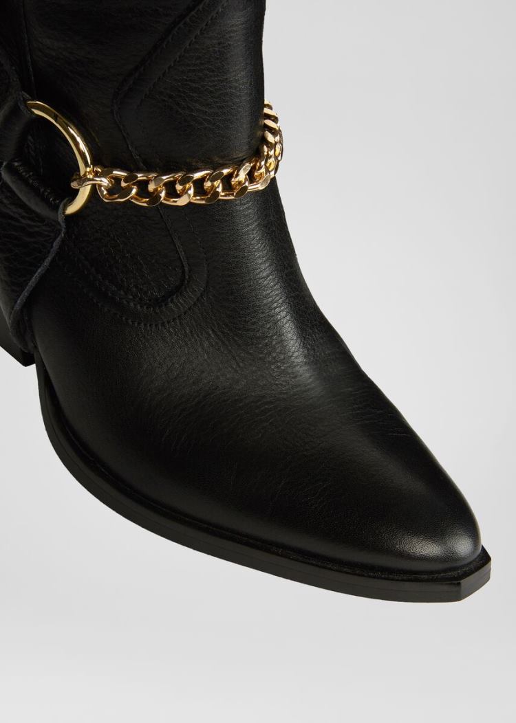 Versace Jeans Couture Baroque πόρπης δερματινα Knee Boots μποτεσ Jeans Couture μαυρα | NM1Y8II
