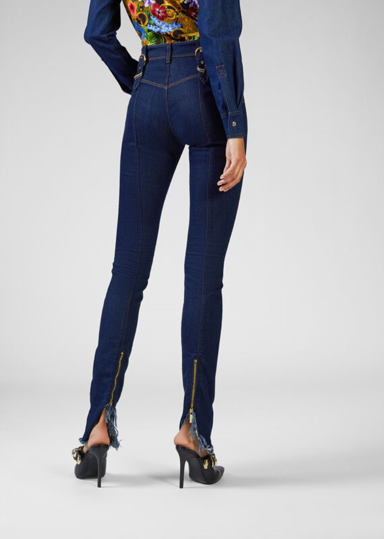 Versace Jeans Couture Belt Detail Jeans τζιν παντελονι Jeans Couture μπλε | YQHQDDM