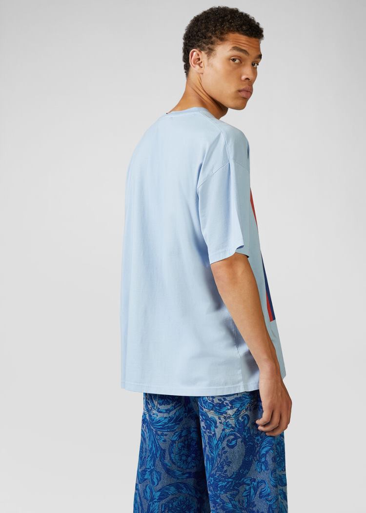 Versace Jeans Couture Collage Capsule CollectionT Shirt μπλουζακια Jeans Couture μπλε | RVAC2QN