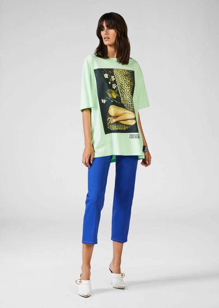 Versace Jeans Couture Collage Capsule συλλογη T Shirt μπλουζακια Jeans Couture πρασινο | 9DUTPEO