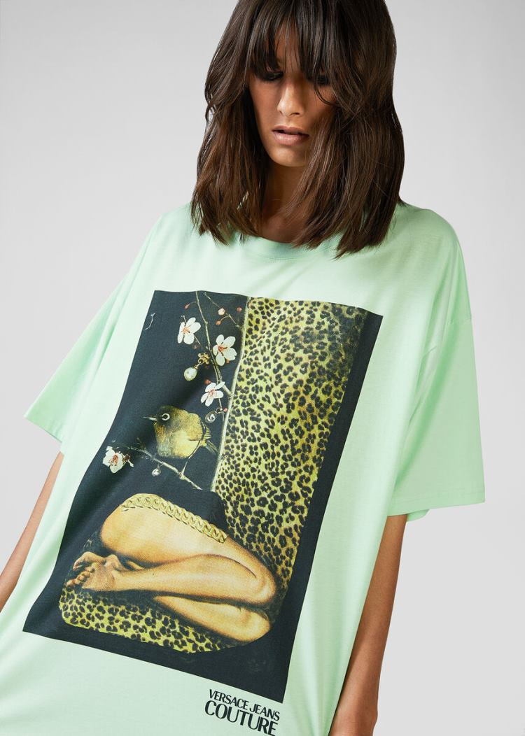 Versace Jeans Couture Collage Capsule συλλογη T Shirt μπλουζακια Jeans Couture πρασινο | 9DUTPEO