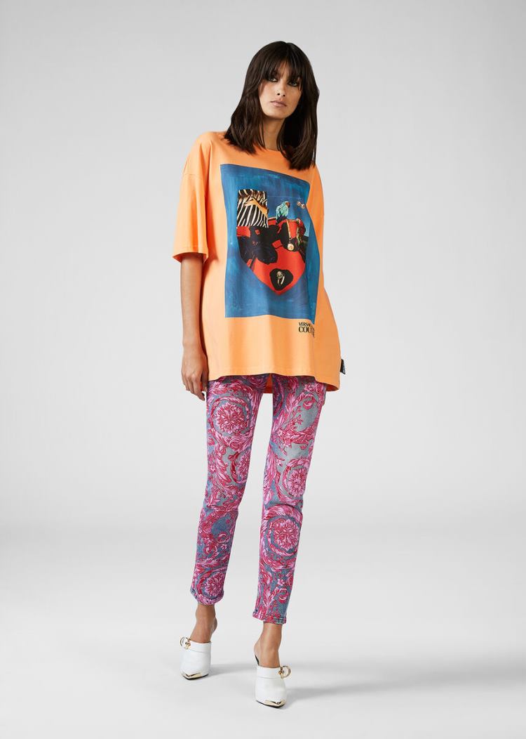 Versace Jeans Couture Collage Capsule συλλογη T Shirt μπλουζακια Jeans Couture Πολύχρωμο | OYAQHL1