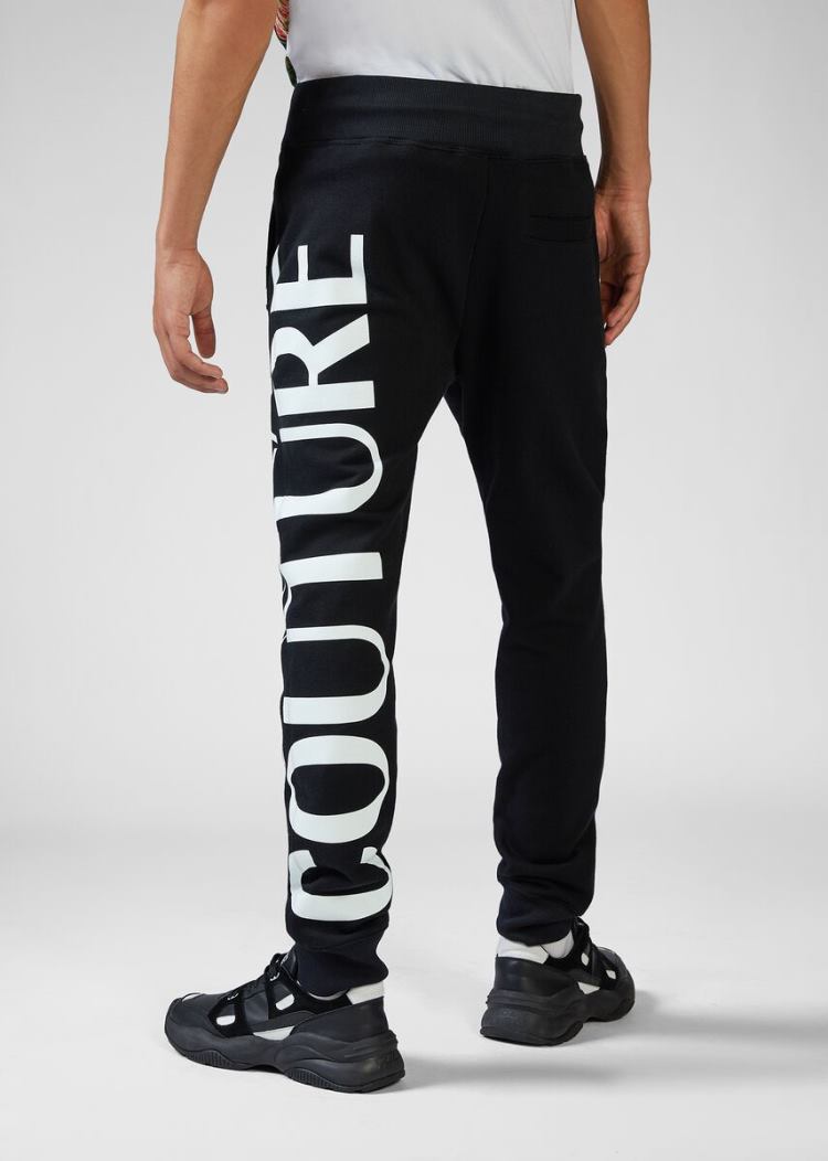 Versace Jeans Couture Contrast Color Logo Trackpants παντελόνι Jeans Couture μαυρα | VAMV0D1