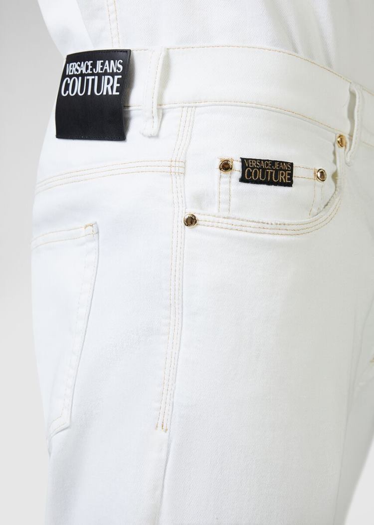 Versace Jeans Couture Cropped White Jeans τζιν παντελονι Jeans Couture ασπρα | UW50C2V