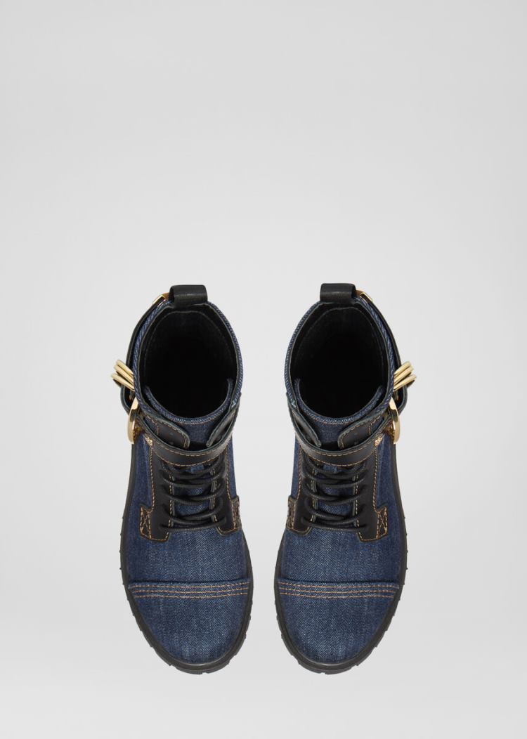 Versace Jeans Couture Denim Boots μποτεσ Jeans Couture μπλε | RBC4HFW