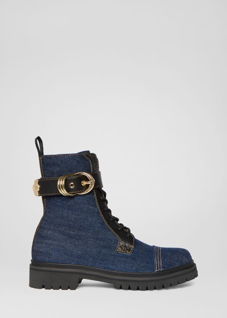 Versace Jeans Couture Denim Boots μποτεσ Jeans Couture μπλε | RBC4HFW