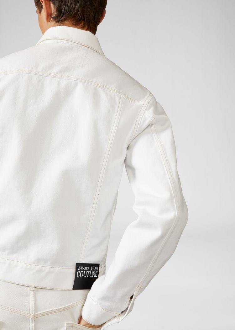 Versace Jeans Couture Denim Jacket μπουφαν Jeans Couture ασπρα | XNSU21I