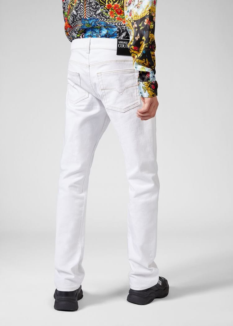 Versace Jeans Couture Denim Jeans τζιν παντελονι Jeans Couture ασπρα | 1K18TBX