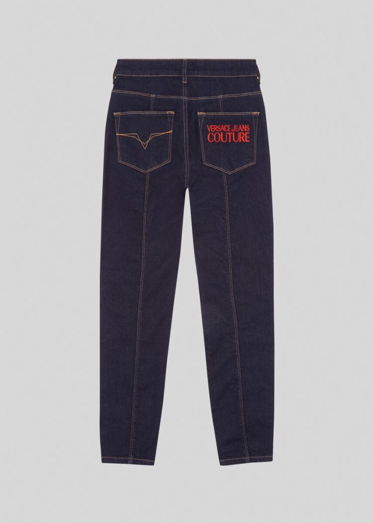 Versace Jeans Couture Embroidered Logo Jeans τζιν παντελονι Jeans Couture μπλε | XFPACDG