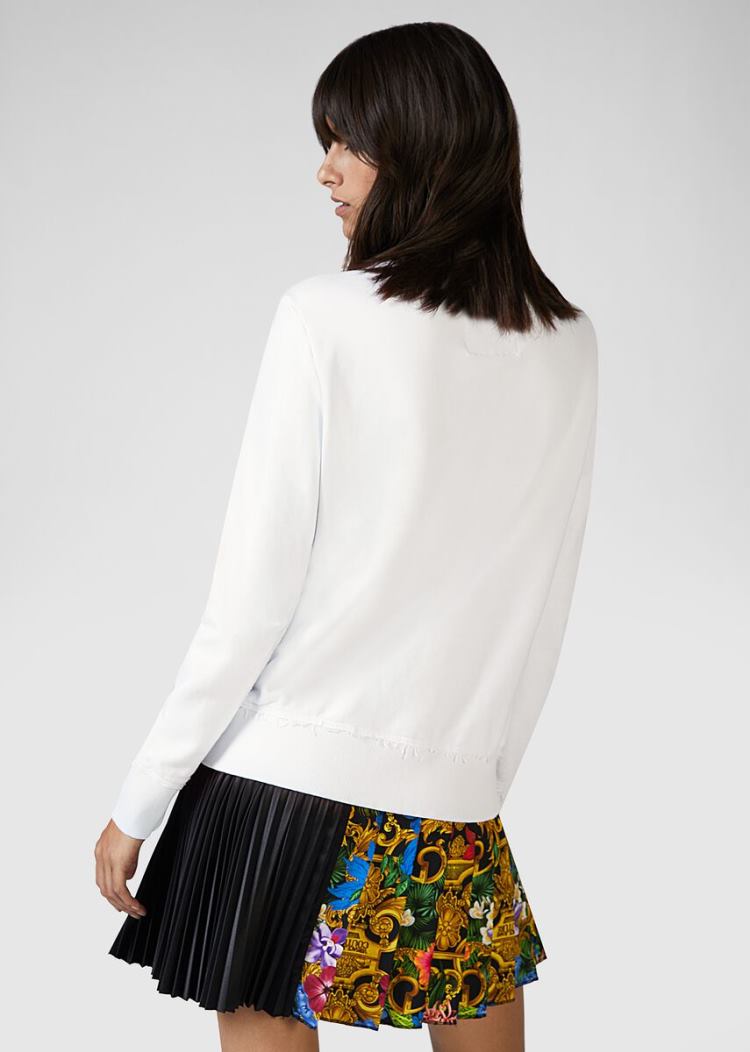 Versace Jeans Couture Embroidered Logo Sweatshirt Φούτερ Jeans Couture ροζ | B66MO6X