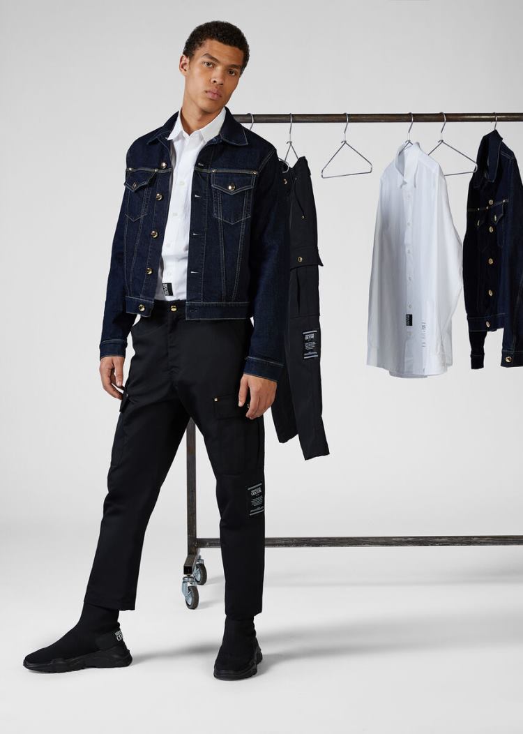 Versace Jeans Couture Etichetta Detail βαμβακερα Shirt πουκαμισα Jeans Couture ασπρα | UG7COGL
