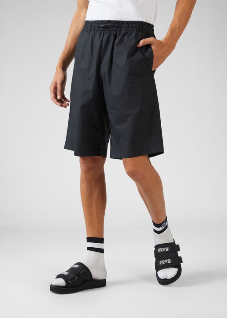 Versace Jeans Couture Etichetta Patch Gym Shorts σορτσ Jeans Couture μαυρα | G7GYG67