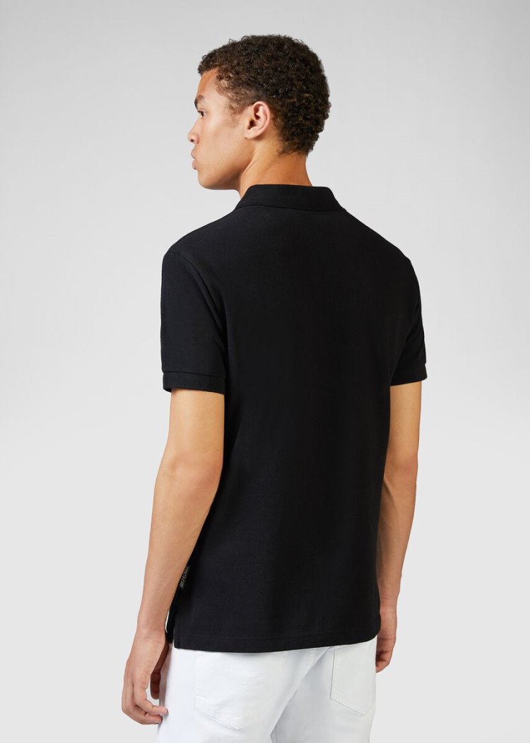 Versace Jeans Couture Etichetta Patch Polo Shirt μπλουζακια πολο Jeans Couture μαυρα | MDG0LI7