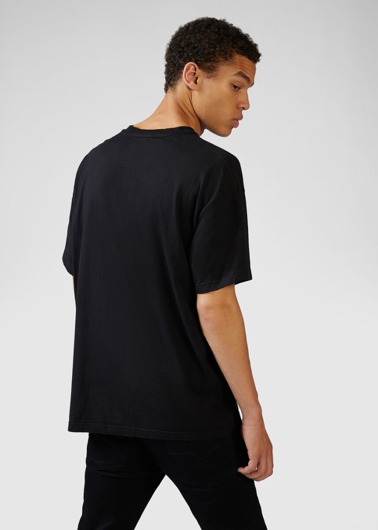 Versace Jeans Couture Etichetta Print T Shirt μπλουζακια Jeans Couture μαυρα | 3SZR0IV