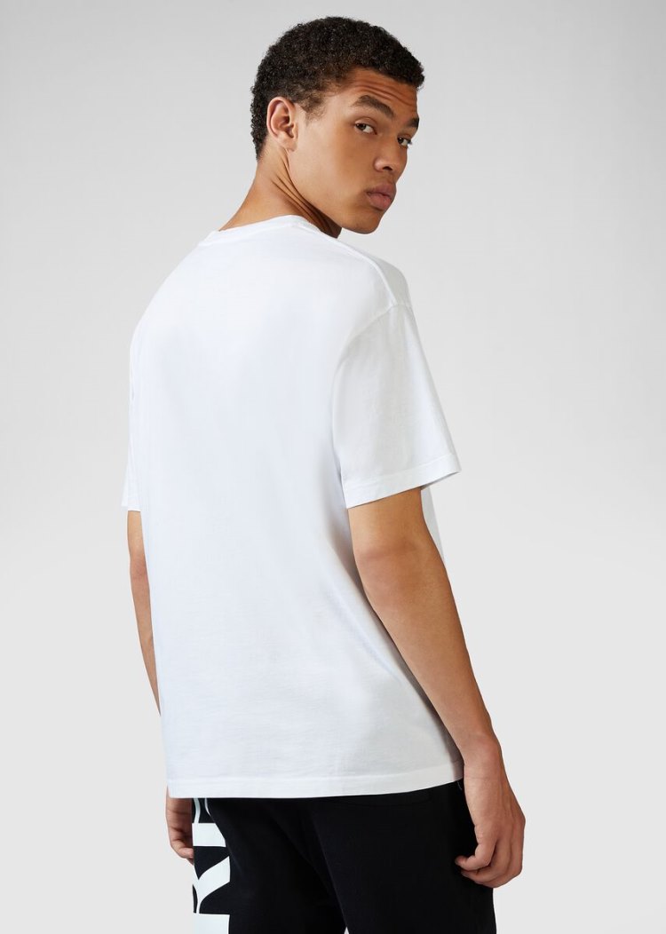 Versace Jeans Couture Etichetta Print T Shirt μπλουζακια Jeans Couture ασπρα | ZW47ICC